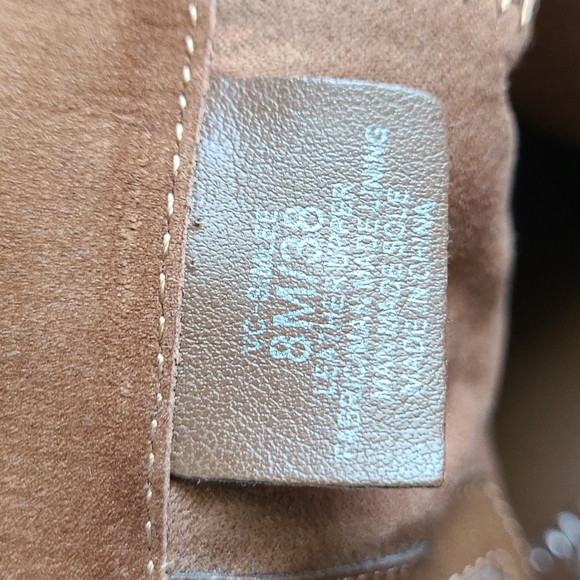 Vince Camuto Brown Leather Booties Size 8 - Picture 11 of 12